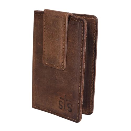 STS Ranchwear Men's The Foreman Money Clip, Brown Leather, One Size by STS Ranchwear in Brown Leather