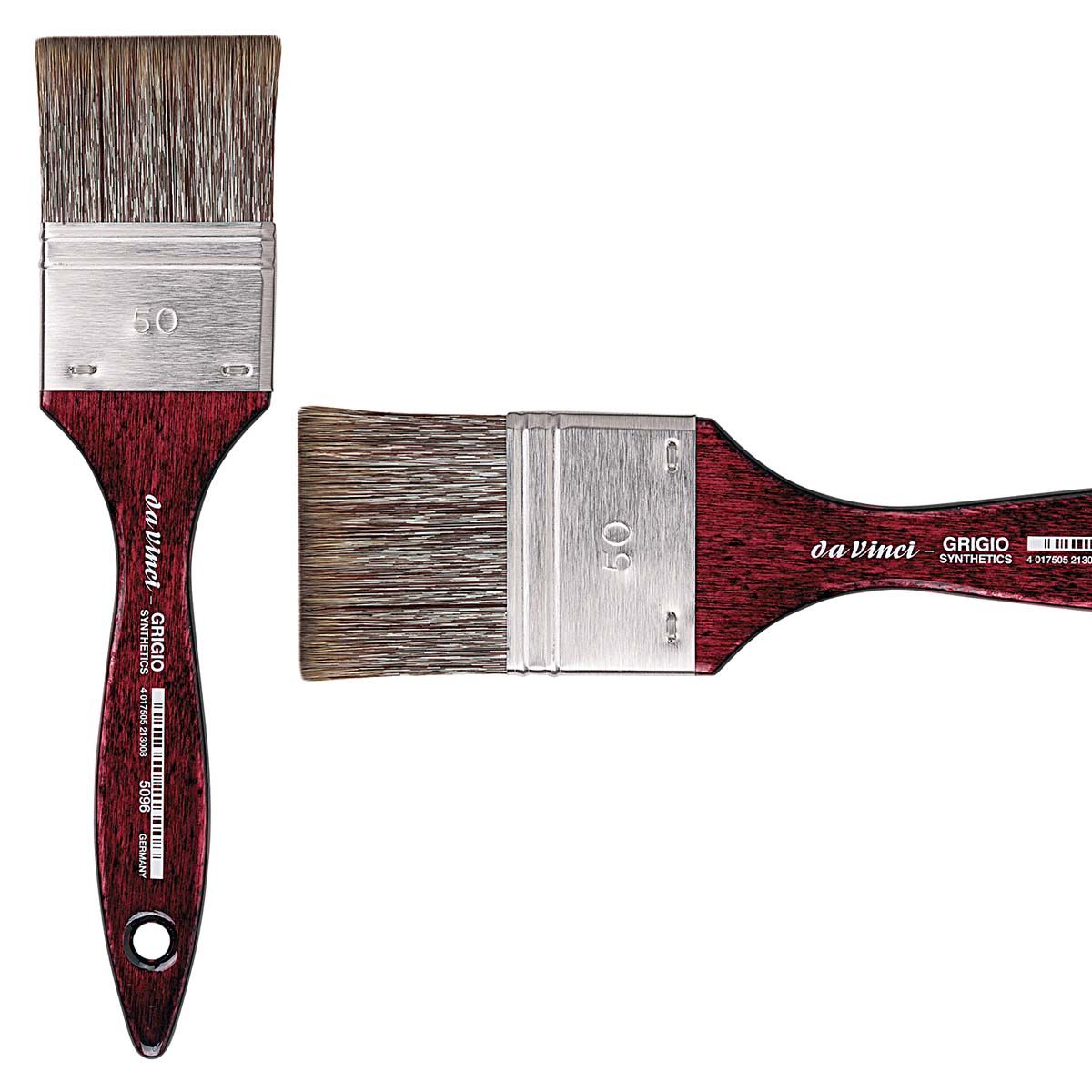 da Vinci Oil & Acrylic Series 5096 Grigio Paint Brush, Flat Mottler Synthetic with Bordeaux Ergonomic Handle, Size 30