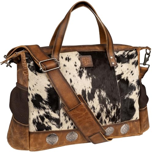 STS Ranchwear Women's Vaquero Amelia Spacious 16.5" W x 13" H Zip Closure Full Grain Leather Multi Bag/Backpack, Cowhide/Tan, Medium by STS Ranchwear in Cowhide/Tan