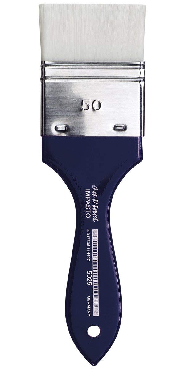 da Vinci Oil & Acrylic Series 5025 Impasto Paint Brush, Mottler Extra Stiff White Synthetic, Size 50 - da Vinci art supplies product photo