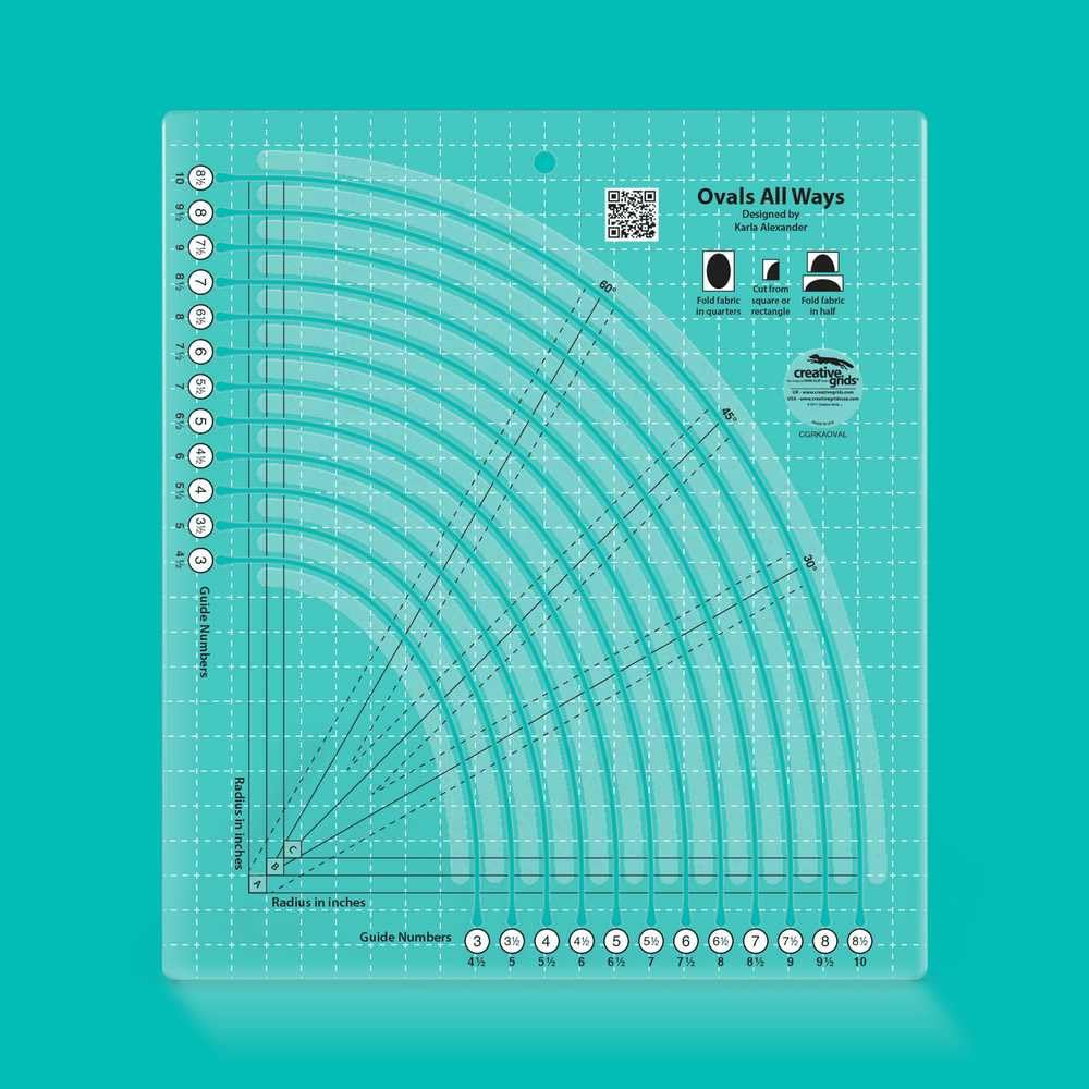 Creative Grids Ovals All Ways Quilting Ruler - CGRKAOVAL