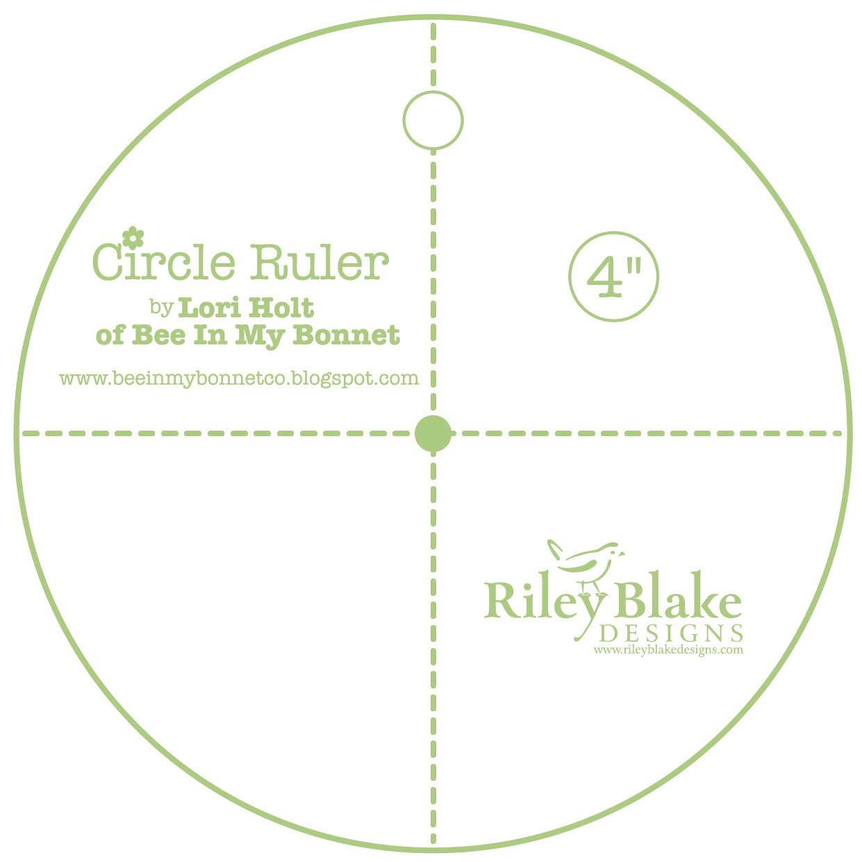 Riley Blake by Lori Holt of Bee in my Bonnet - Circle Ruler 4 inch
