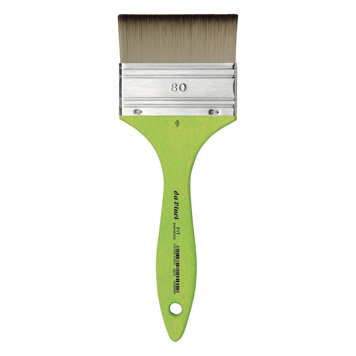 da Vinci Student Series 5073 Fit for School and Hobby Paint Brush, Mottler Flat Elastic Synthetic with Green Matte Handle, Size 80 - da Vinci art supplies product photo