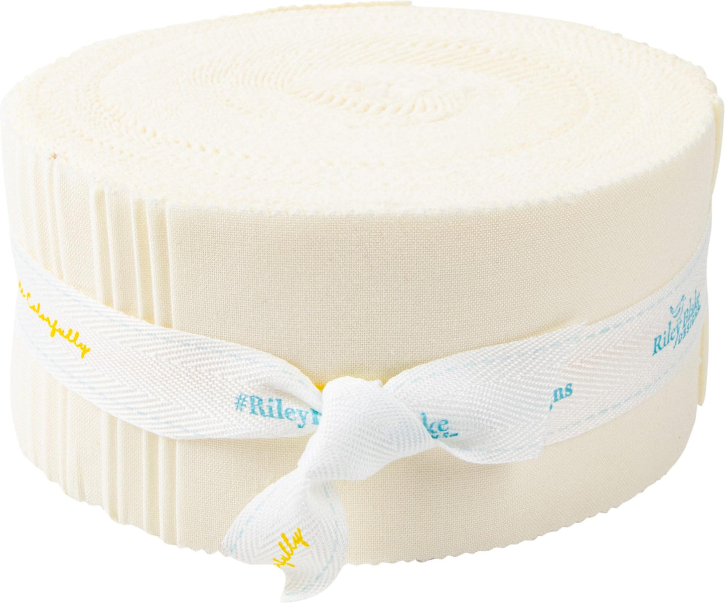 Confetti Cotton Solids LeCreme Rolie Polie 40 2.5-inch Strips Riley Blake RP-120-LECREME-40