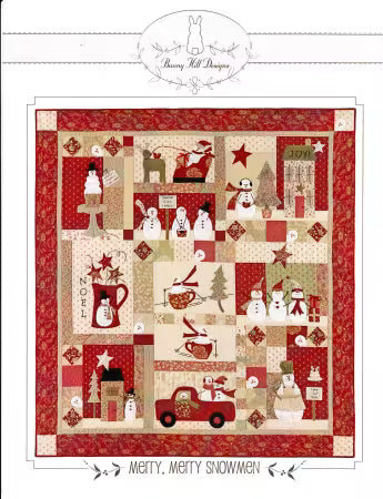 Bunny Hill Designs Merry Merry Snowmen BHD2035 9 Month BOM Christmas snowman quilt pattern set