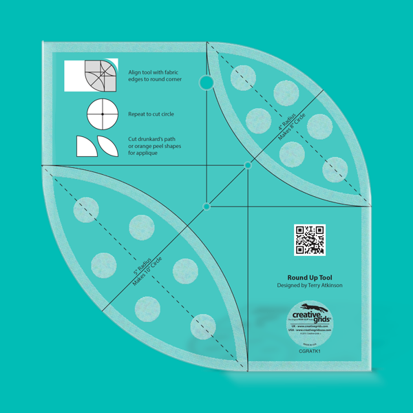 Creative Grids Round Up Tool and Quilting Ruler - CGRATK1