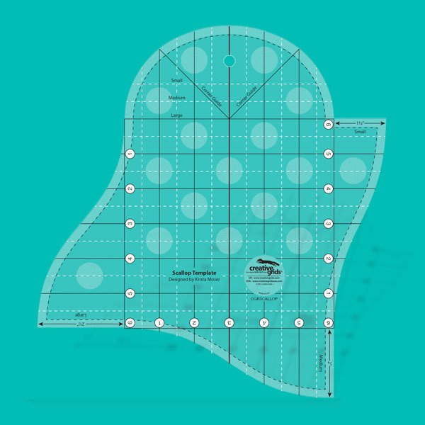 Creative Grids Scallop Template and Quilt Ruler - CGRSCALLOP