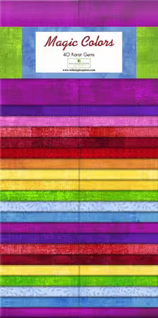 Wilmington Prints Colors-40 Karat Gems-Revised 9/17/19, Magic Colors, 2.5 inches (Q842-14-842)
