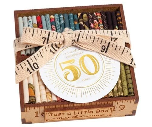 Little Wood Box Collections for a Cause Unity Just a Little Box with wooden box and 4 inch fabric squares by Howard Marcus for Moda Fabrics