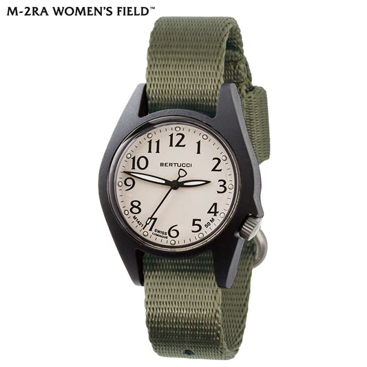 Bertucci M-2RA women's field watch 35mm sage dial sage Comfort-Webb band military outdoor watch