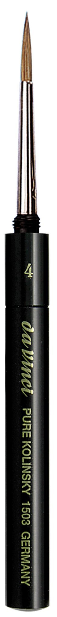 da Vinci Travel Series 1503 Maestro Watercolor Brush, Round Kolinsky Red Sable with Pocket Case Handle, Size 4 - da Vinci art supplies product photo