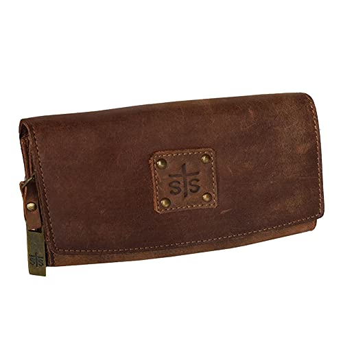 STS Ranchwear Women's Leather The Baroness Tri-fold Wallet, Lightweight,Brown, One Size by STS Ranchwear in Brown
