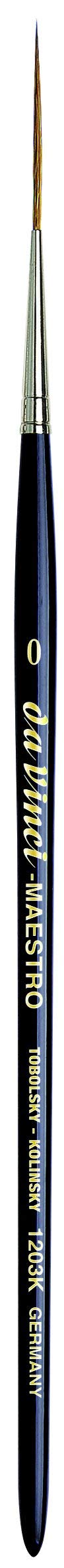 da Vinci Watercolor Series 1203k Maestro Paint Brush, Long Needle Liner/Rigger Kolinsky Red Sable, Size 0 - da Vinci art supplies product photo