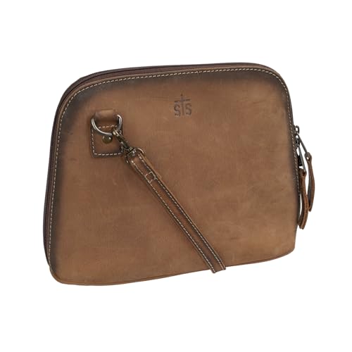 STS Ranchwear Weezy Crossbody by STS Ranchwear in Distressed Brown