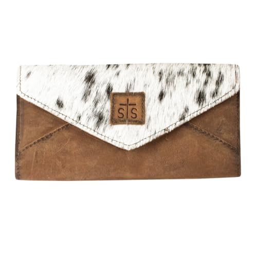 STS Ranchwear Cowhide Style Wallet (STS-63097) by STS Ranchwear in Cowhide/Tan