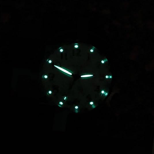 Bertucci M-2RA Women’s Field Watch with sand dial, matte black 35 mm case, and 351 Espresso Comfort-Webb espresso band

