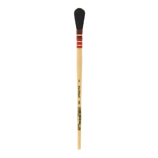 da Vinci Gilding Series 450 Gilder Duster Brush, Round Oval Black Goat Hair with Wood Handle, Size 2 (450-2) - da Vinci art supplies product photo