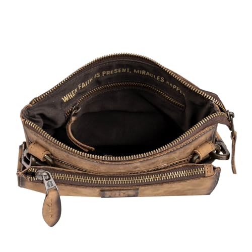 STS Ranchwear Womens Baroness Basic Bliss Lily Veg-Tan Leather Crossbody Bag OS by STS Ranchwear in Veg-tan