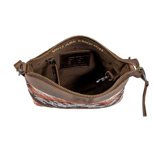 STS Ranchwear Womens Guadalupe Serape Grace Multi-Color Leather Crossbody Bag OS by STS Ranchwear in Multi-color