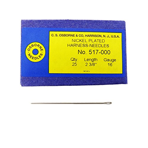 C.S. Osborne Pack of 25 Harness Needles #517 (517-000) Size 000