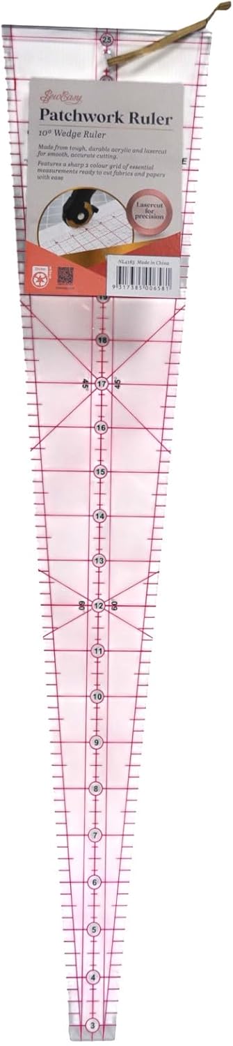 Sew Easy 10° Degree Wedge Triangle Patchwork Quilting Ruler NL4185
