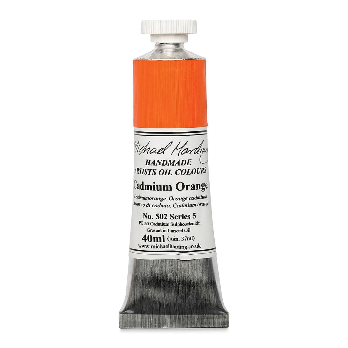 Michael Harding Artist Oil Colors - Cadmium Orange 40ml Tube - Michael Harding art supplies product photo
