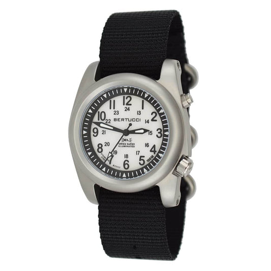 BERTUCCI A-2SEL Super Illuminated - Ghost Gray EL, Black Nylon Band | 40mm Stainless Steel