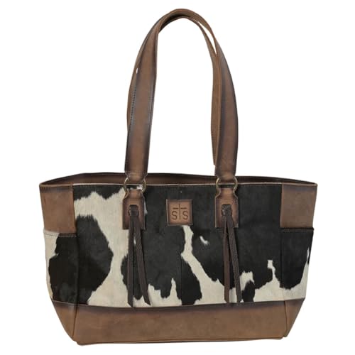 STS Cowhide Montana Tote, Color: Tornado/Cowhide (STS-30455) by STS Ranchwear in Tornado/Cowhide