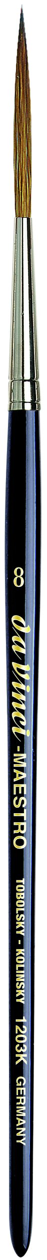 da Vinci Watercolor Series 1203k Maestro Paint Brush, Long Needle Liner/Rigger Kolinsky Red Sable, Size 8 - da Vinci art supplies product photo