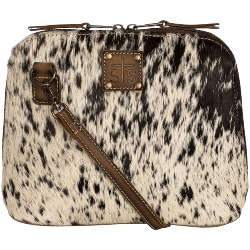 STS Ranchwear Cowhide Weezy Crossbody by STS Ranchwear in Distressed Brown