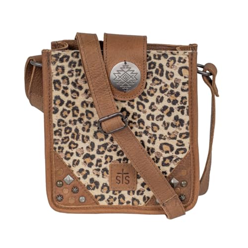 STS Ranchwear Great Plains Lola Crossbody (STS-31647) by STS Ranchwear in Leopard Print/Brown