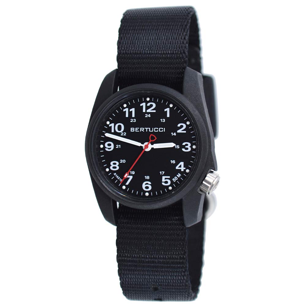 BERTUCCI A-1R Field Comfort™ - Black Dial, Black Comfort-Webb™ Band | 36mm Polycarbonate Case