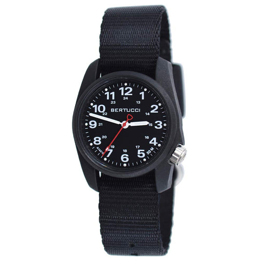 BERTUCCI A-1R Field Comfort™ - Black Dial, Black Comfort-Webb™ Band | 36mm Polycarbonate Case