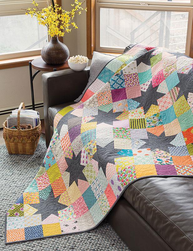 Stashtastic 2 colorful fat quarter patchwork quilt pattern by Doug Leko – beginner quilting book