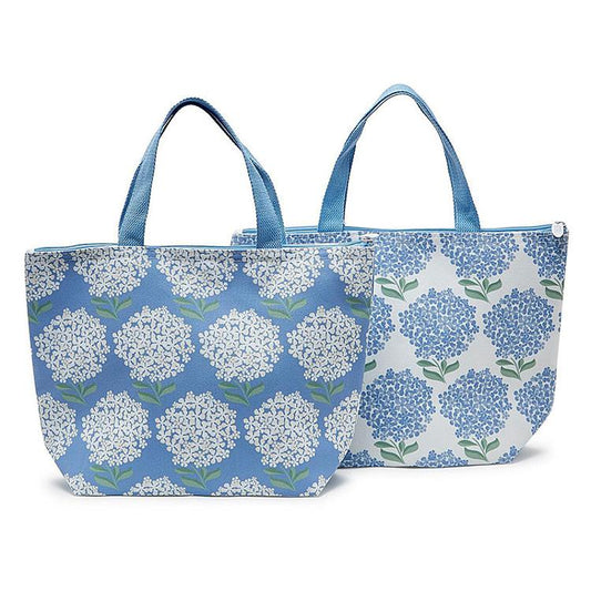 Two's Company Hydrangea Thermal Tote Bag – Insulated Zipper Lunch Tote