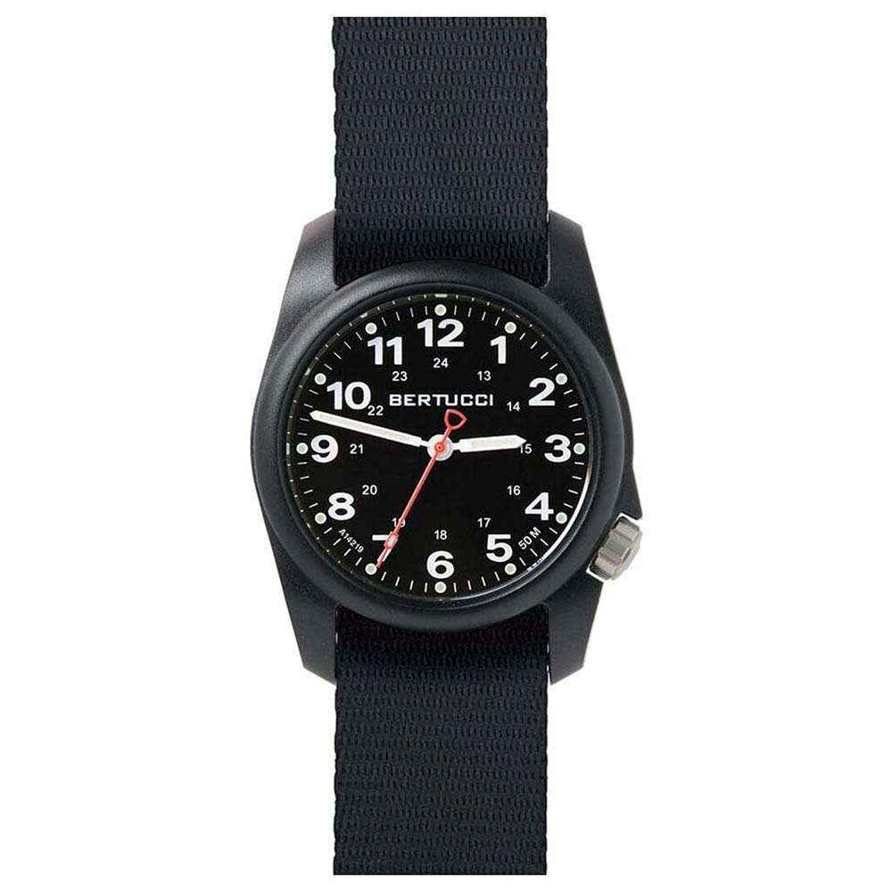 BERTUCCI A-1R Field Comfort™ - Black Dial, Black Comfort-Webb™ Band | 36mm Polycarbonate Case