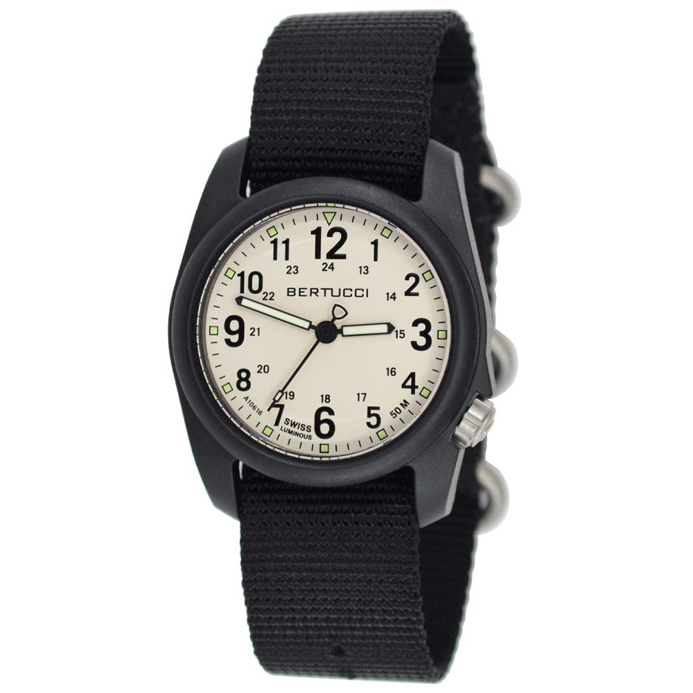 Bertucci DX3 Field Watch – Stone Dial / Black Nylon – 11039