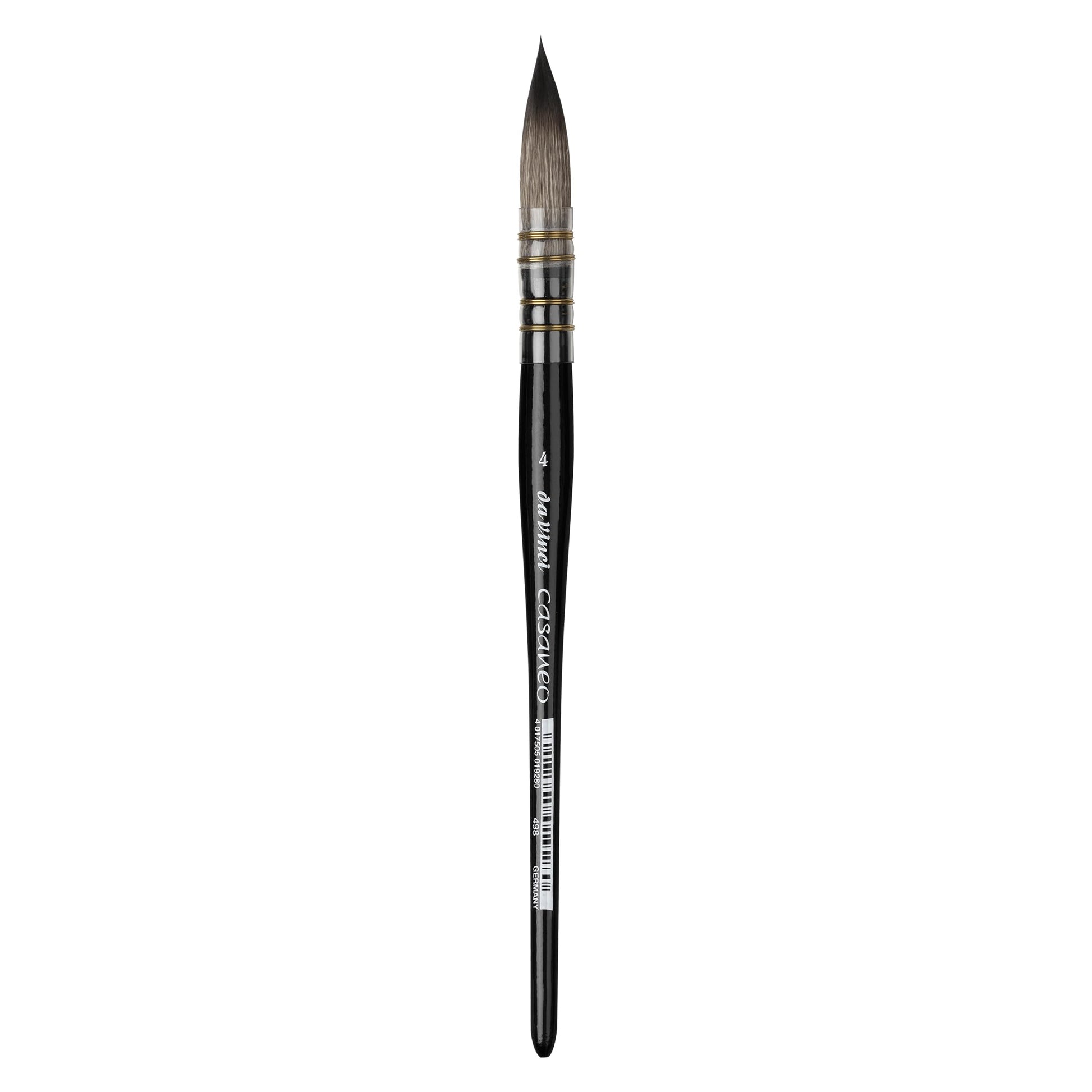 da Vinci Watercolor Series 498 Casaneo Paint Brush, Round Quill New Wave Synthetics, Size 4 - da Vinci art supplies product photo