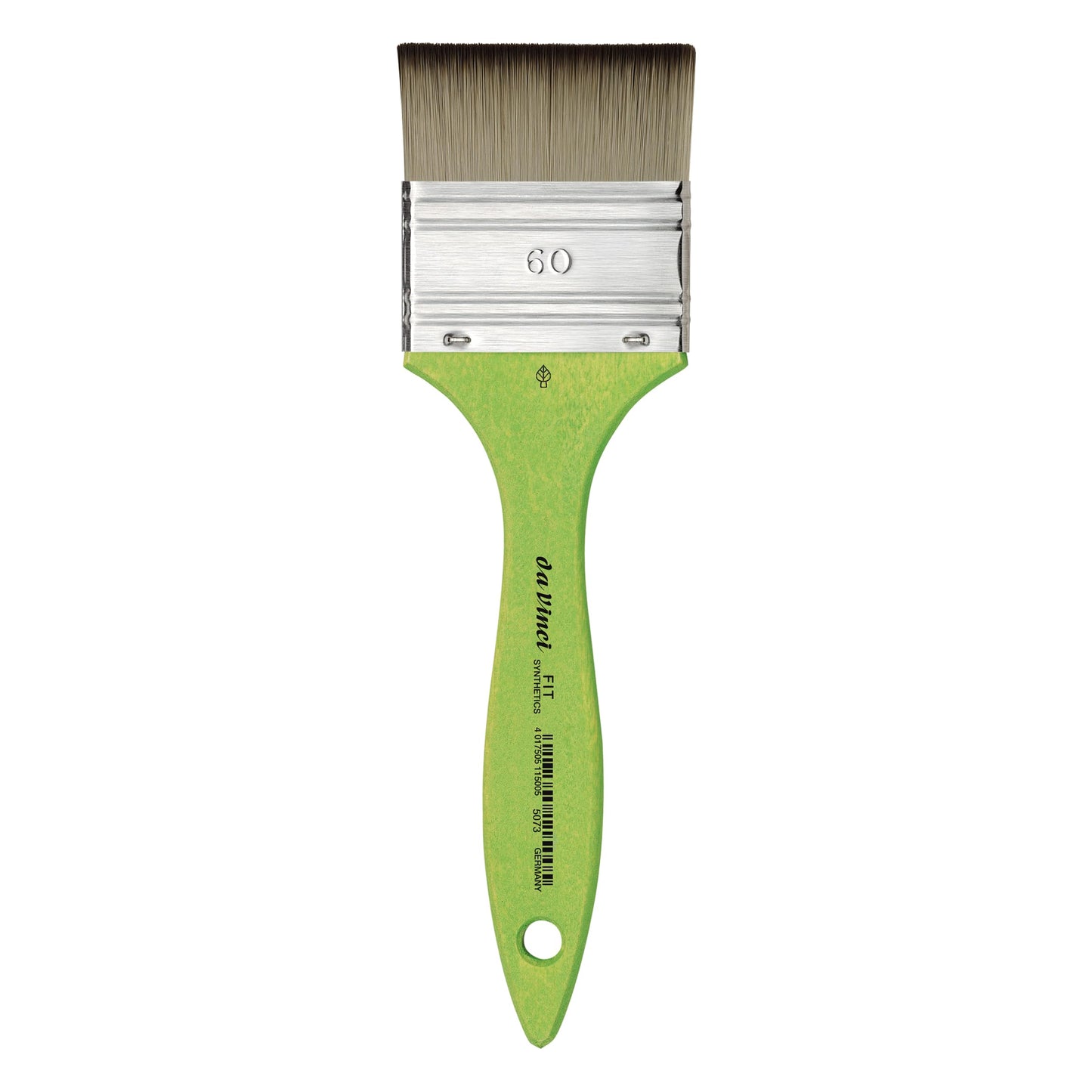 da Vinci Student Series 5073 Fit for School and Hobby Paint Brush, Mottler Flat Elastic Synthetic with Green Matte Handle, Size 60 - da Vinci art supplies product photo