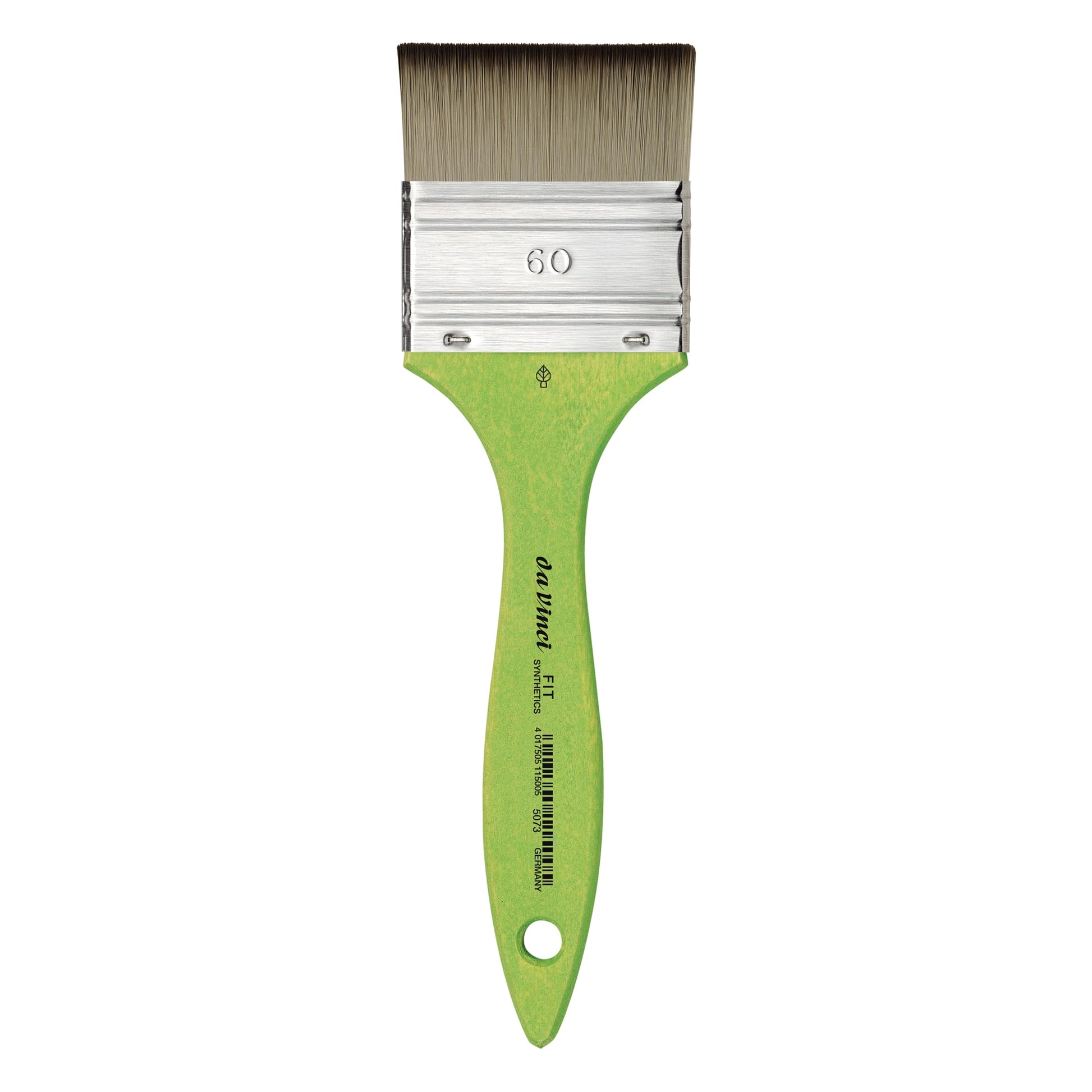 da Vinci Student Series 5073 Fit for School and Hobby Paint Brush, Mottler Flat Elastic Synthetic with Green Matte Handle, Size 60 - da Vinci art supplies product photo