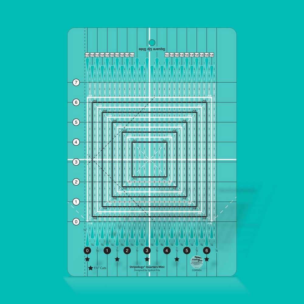 Creative Grids Stripology Quarters Mini Quilting Ruler - image 2