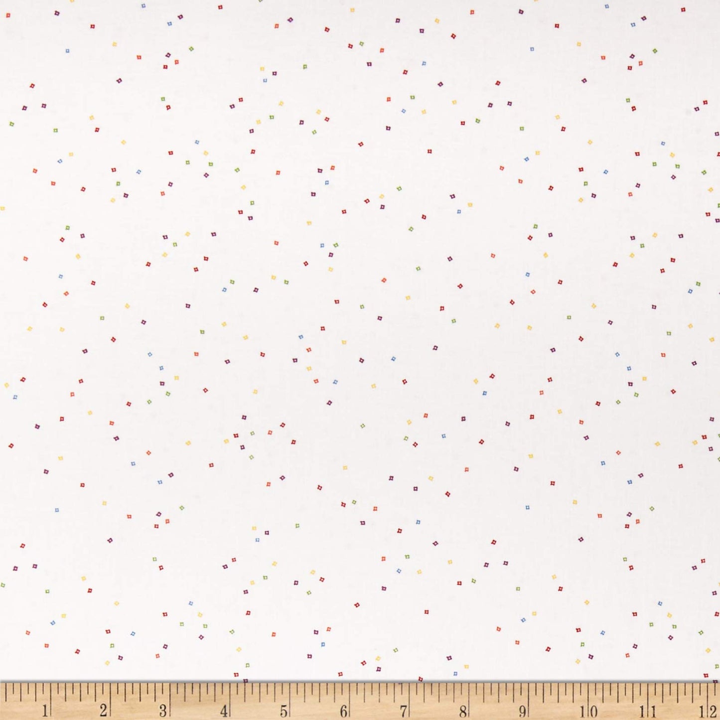 Riley Blake Blossoms On White In Color Rainbow, Fabric by the Yard