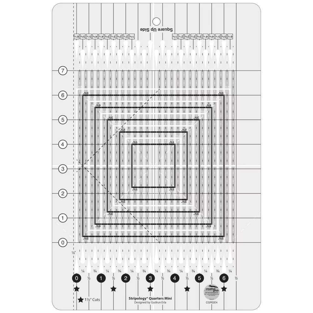 Creative Grids Stripology Quarters Mini Quilting Ruler - image 1