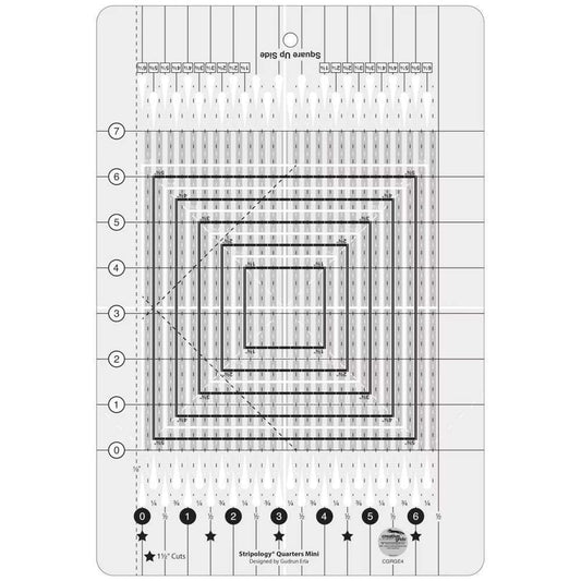 Creative Grids Stripology Quarters Mini Quilting Ruler - image 1