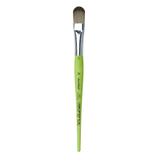 da Vinci Student Series 375 Fit for School and Hobby Paint Brush, Filbert Elastic Synthetic with Green Matte Handle, Size 20 (375-20) - da Vinci art supplies product photo