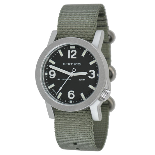 Bertucci A-6A Experior Field Watch 16502 marine green dial defender drab nylon band