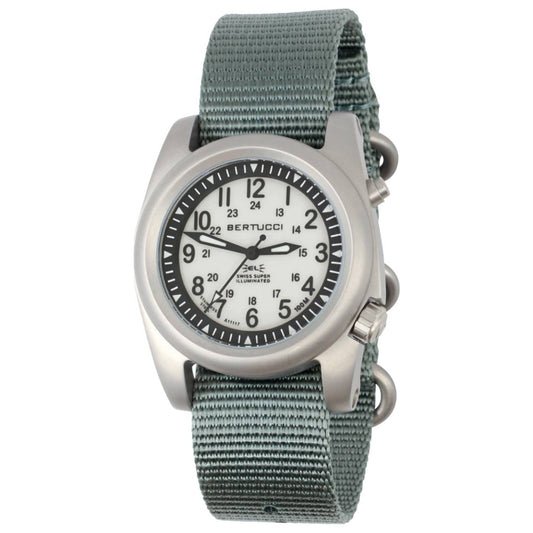 Bertucci A-6A Experior Field Watch 16502 marine green dial defender drab nylon band