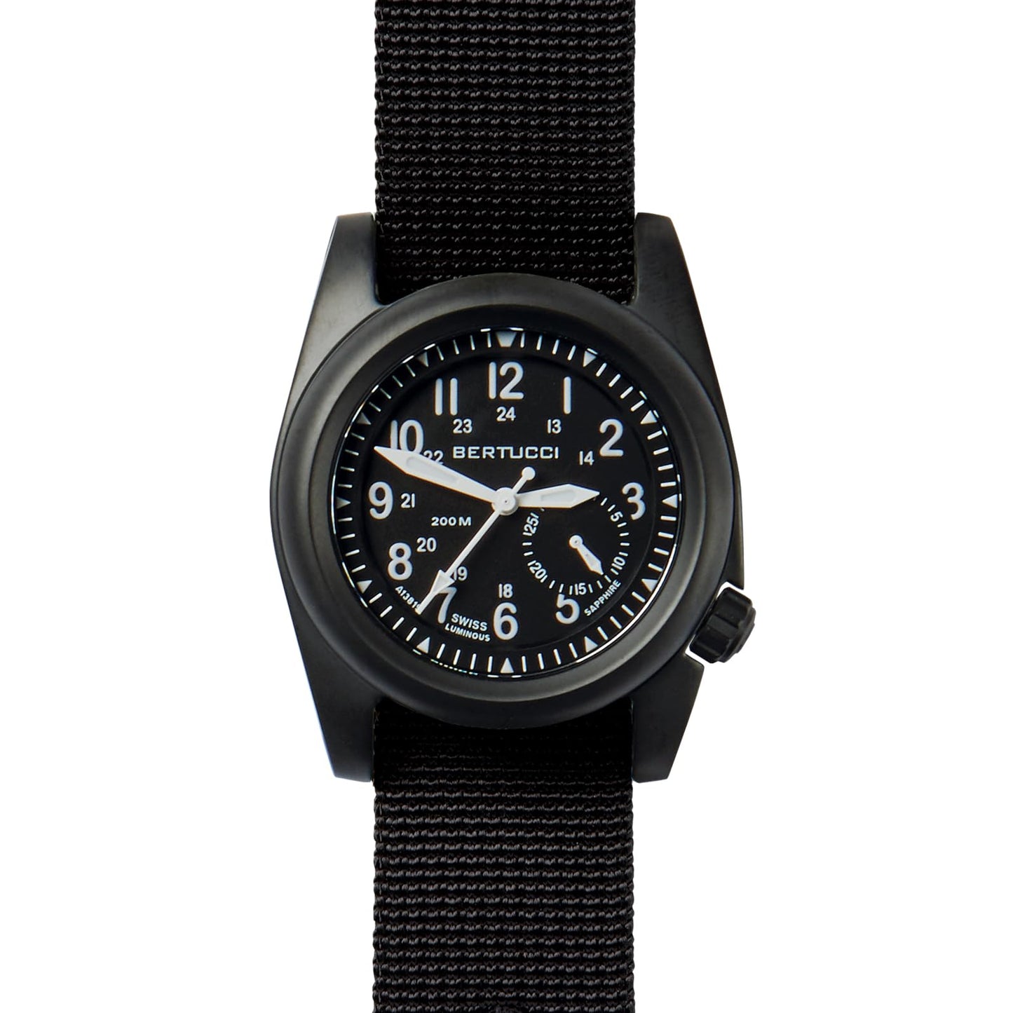 Bertucci A-2S Ballista Matte Black Dial w/ Black Nylon Band 40mm Tactical Watch