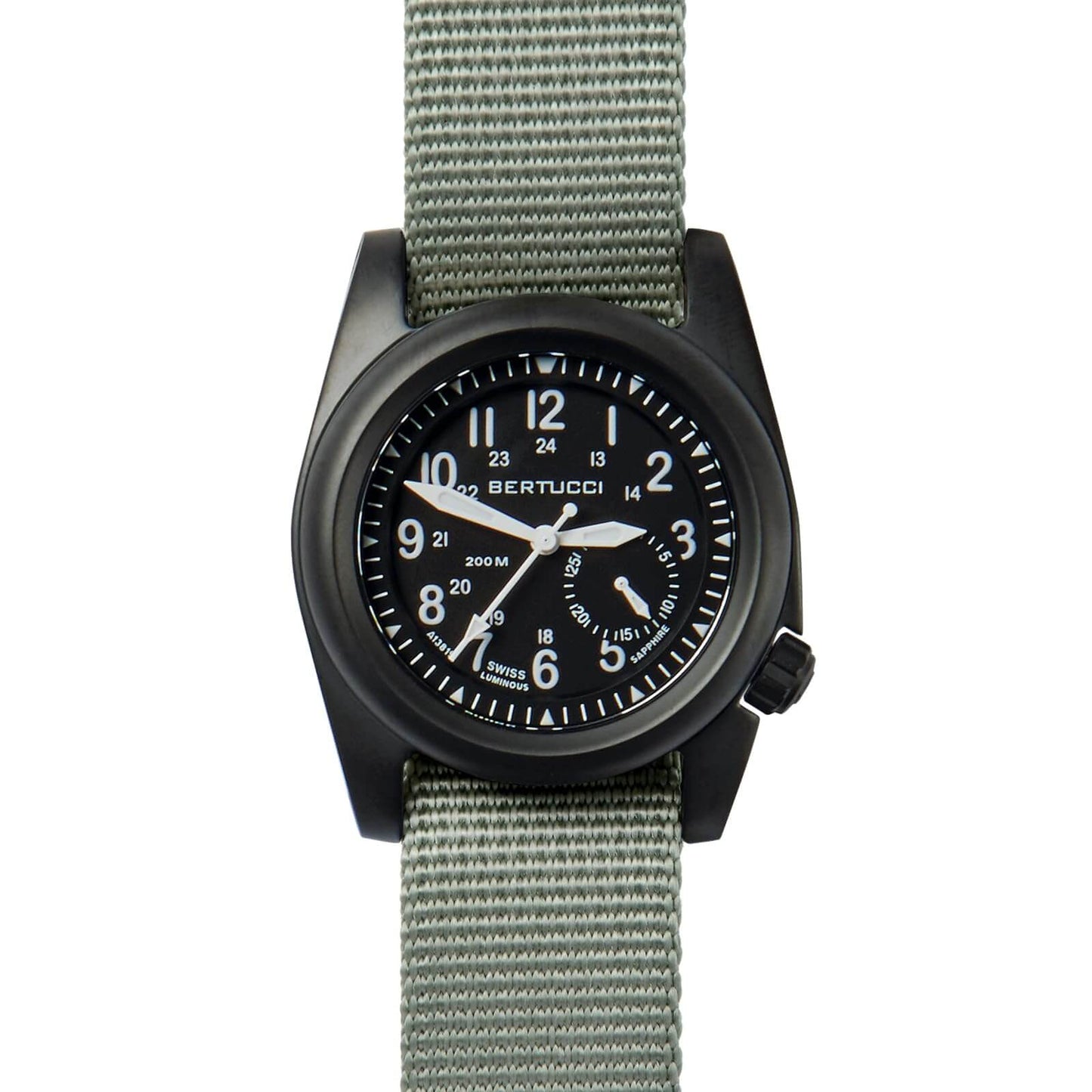 Bertucci A-2s Ballista - Matte Black Dial - Defender Drab Nylon