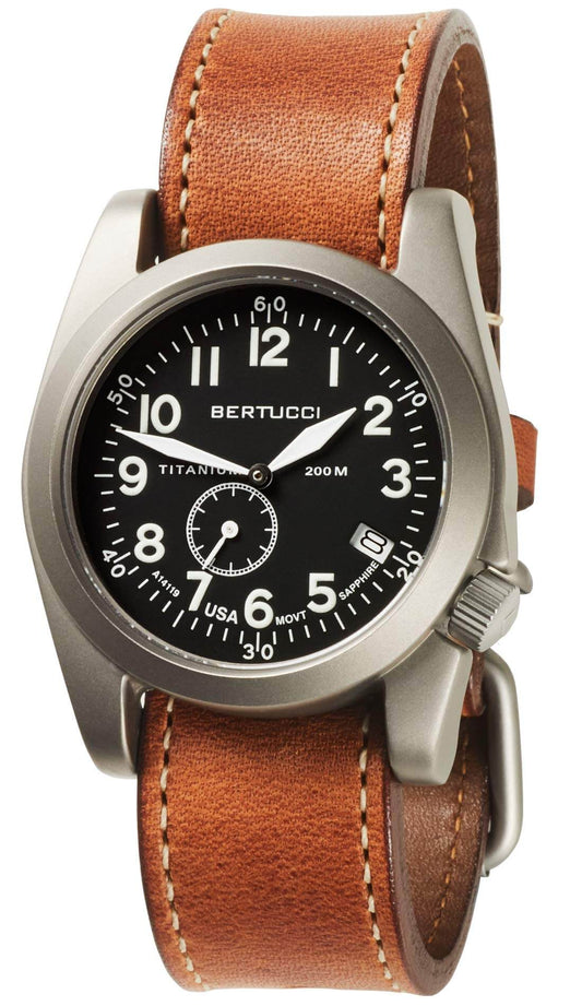 Bertucci A-2s Vintage Black Dial Field Khaki Comfort-webb Band 11502 Watch